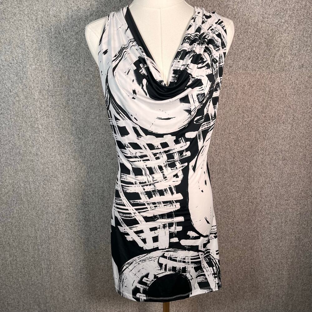 Vintage Wet Seal Y2K Club Party Cocktail Halter Cowl Neck Mini Dress Sz S/M